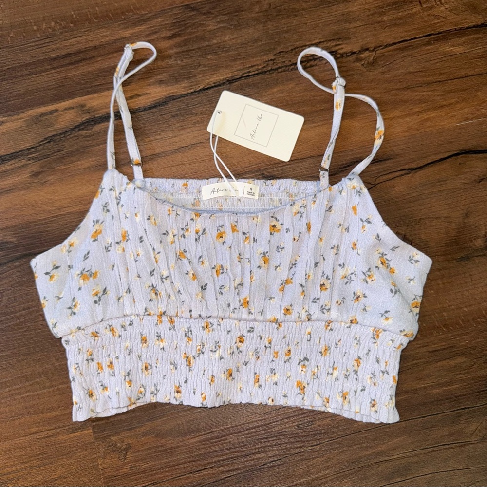 Active USA Floral Smocked Cami Shirt